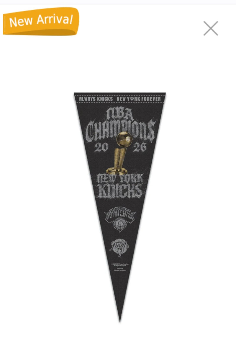 World Champions New York Knicks 2026 NBA Finals Champions Premium Pennant 12" x 30"