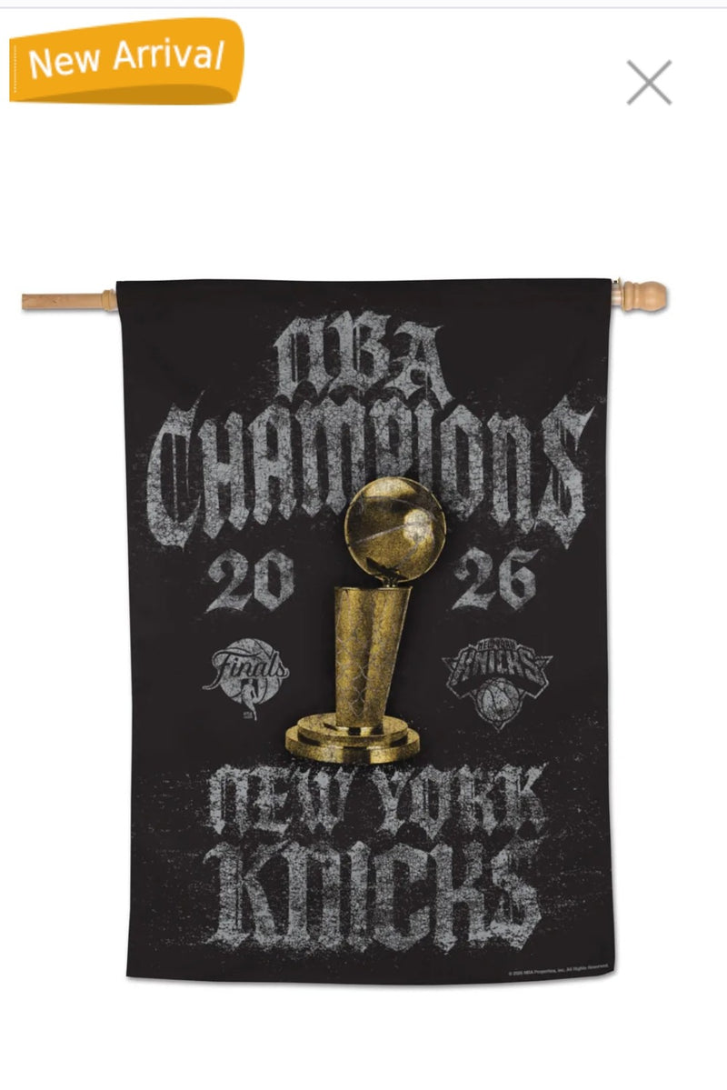 World Champions New York Knicks 2026 NBA Finals Champions Vertical Flag 28" x 40"