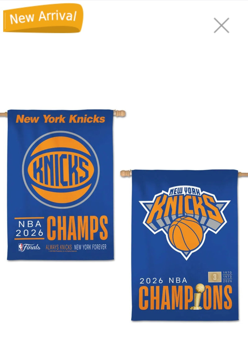 World Champions New York Knicks 2026 NBA Finals Champions Vertical Flag 2 Sided 28" x 40"