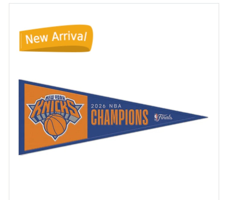 World Champions New York Knicks 2026 NBA Finals Champions Wool Pennant 13" x 32"