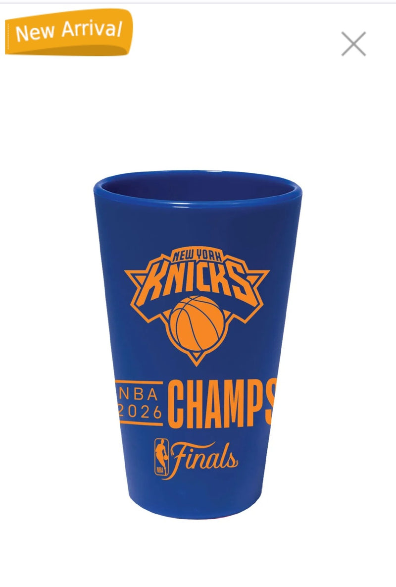 World Champions New York Knicks 2026 NBA Finals Champions 16 oz Silicone Pint Glass