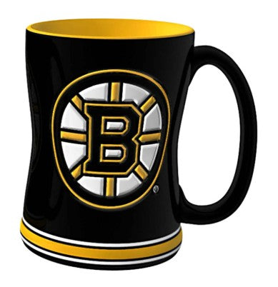 Boston Bruins Coffee Mug 14oz Sculpted Relief