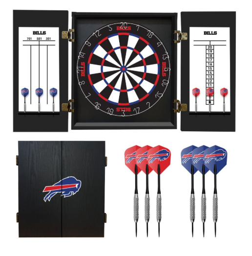 Buffalo Bills Fans Choice Dart Cabinet Set