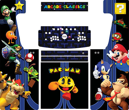 Arcade Classics themed arcade cabinet