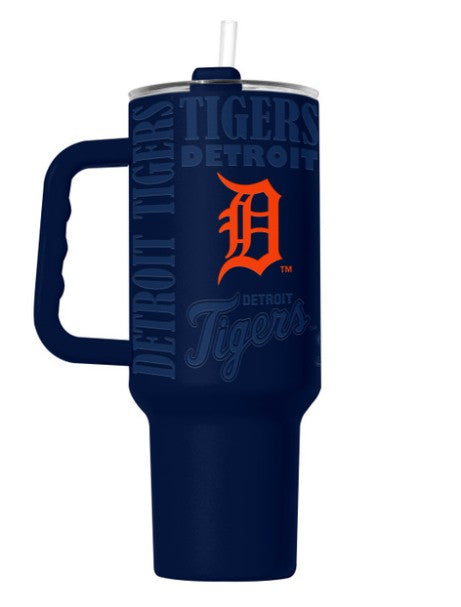 Detroit Tigers Tumbler 40oz Powder Coat Replay
