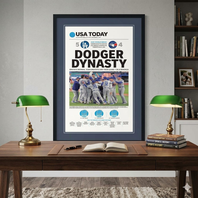 24 x 36 Dodgers 2025 Championship Art Print