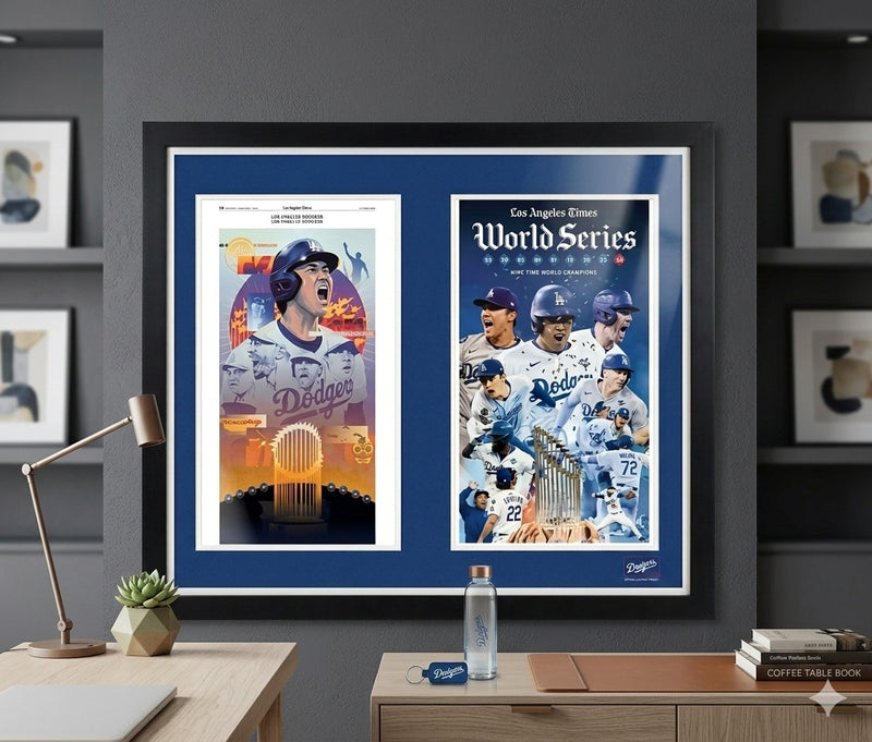 28 x 34 LA Dodgers Back to Back World Series Championship Art Prints