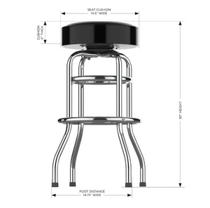 Philadelphia Eagles Chrome Bar Stool