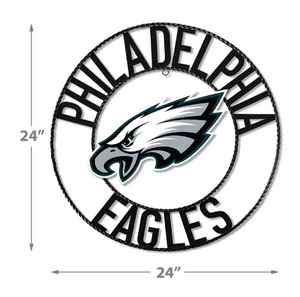 Philadelphia Eagles 24 inch Wrought Iron Wall Art