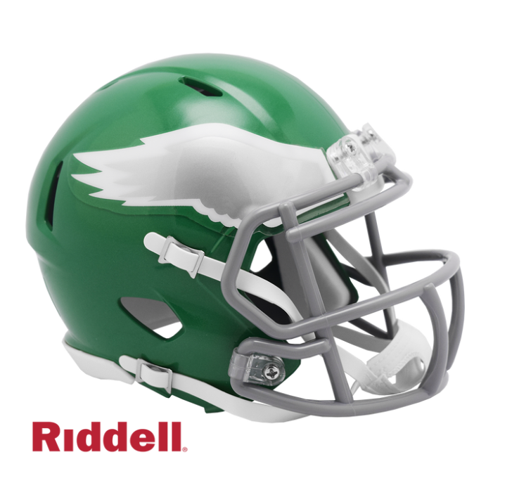Philadelphia Eagles Helmet Riddell Replica Mini Speed Style (Kelly Green)
