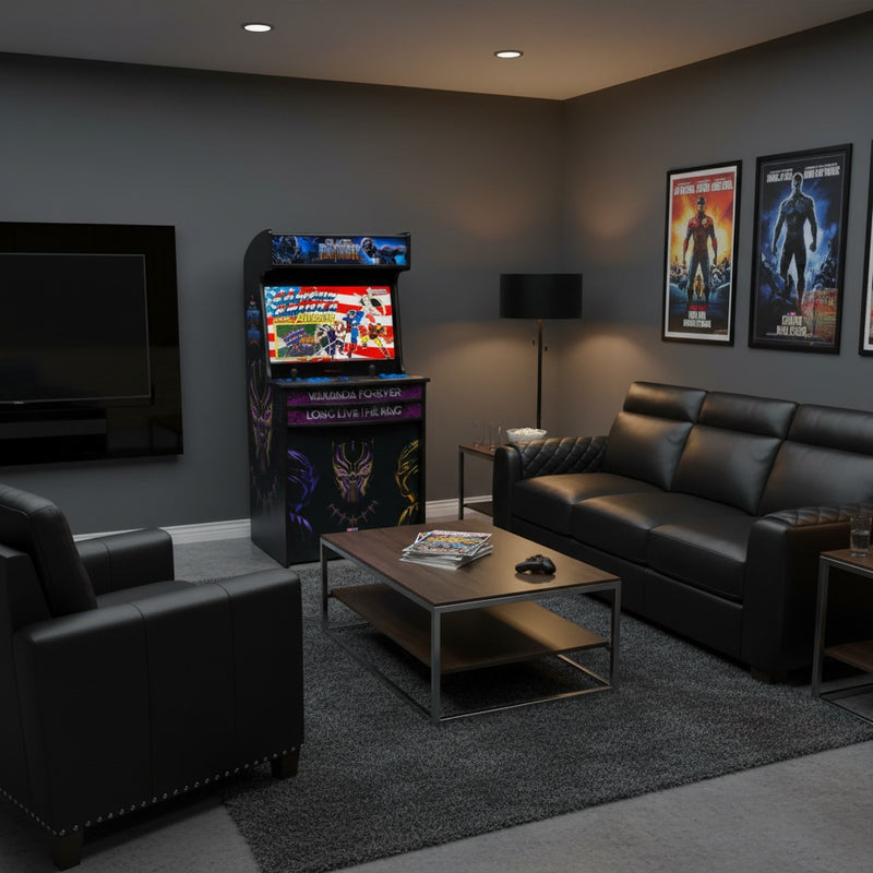Black Panther themed arcade cabinet