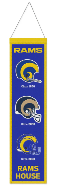 Los Angeles Rams Logo Heritage Banner — ManCave-Decor.com