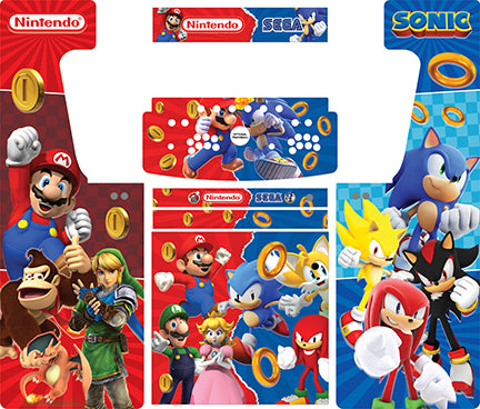 Nintendo Vs Sega themed arcade cabinet