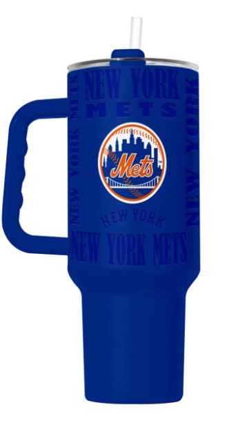New York Mets Tumbler 40oz Powder Coat Replay