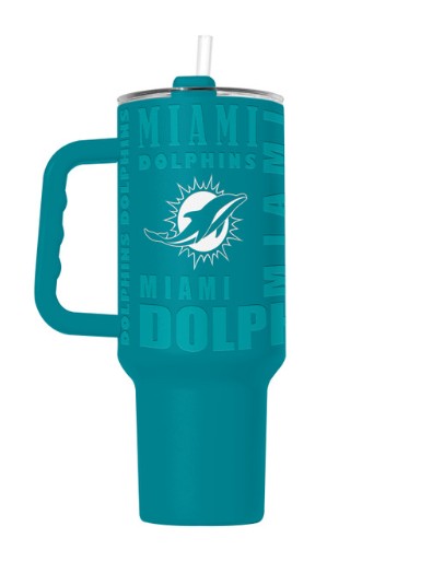 Miami Dolphins Tumbler 40oz Powder Coat Replay
