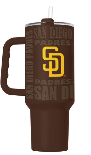 San Diego Padres Tumbler 40oz Powder Coat Replay