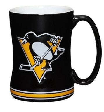 Pittsburgh Pinguins Coffee Mug 14oz Sculpted Relief