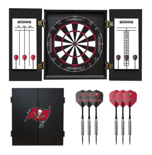 Tampa Bay Buccaneers Fans Choice Dart Cabinet Set