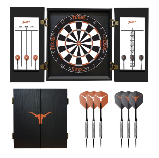 Texas Longhorns Fans Choice Dart Cabinet Set