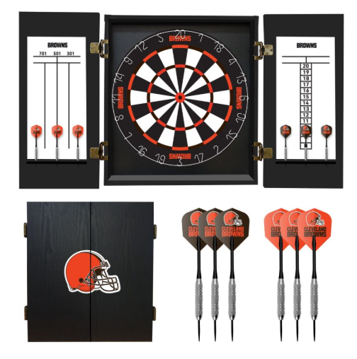 Cleveland Browns Fan's Choice Dartboard Set