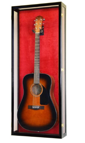 Clear Viewing Guitar Display Case Cabinet Wall Rack