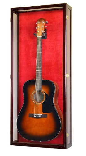 Clear Viewing Guitar Display Case Cabinet Wall Rack