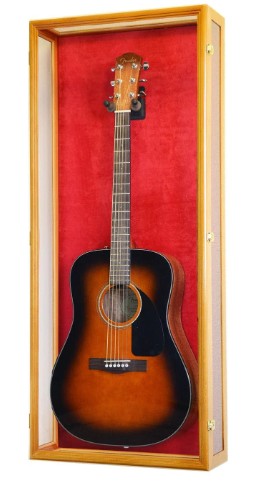 Clear Viewing Guitar Display Case Cabinet Wall Rack