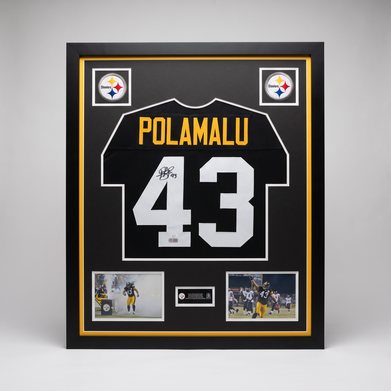 Troy Polamalu Pittsburgh Steelers Framed Jersey -31" x 40"