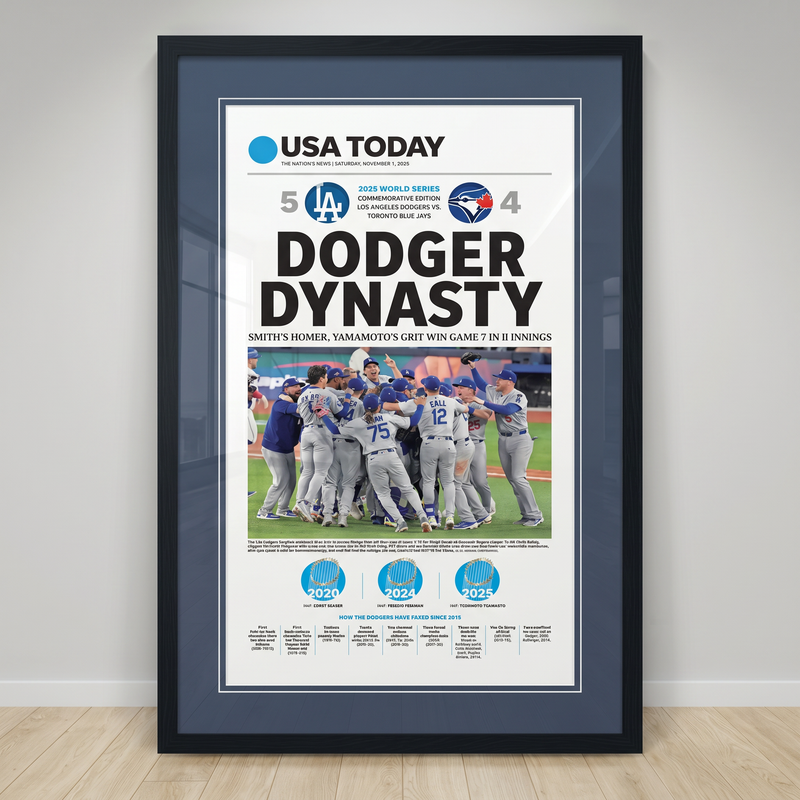 24 x 36 Dodgers 2025 Championship Art Print