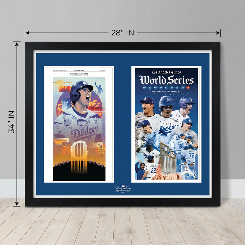 28 x 34 LA Dodgers Back to Back World Series Championship Art Prints