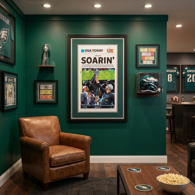 24 x 36 Eagles Super Bowl LIX Championship Art Print