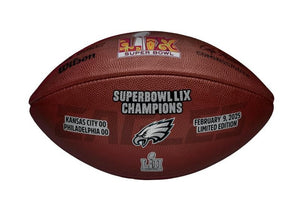 Eagles Super Bowl 59 (LIX) Champions Commemorative Leather Football