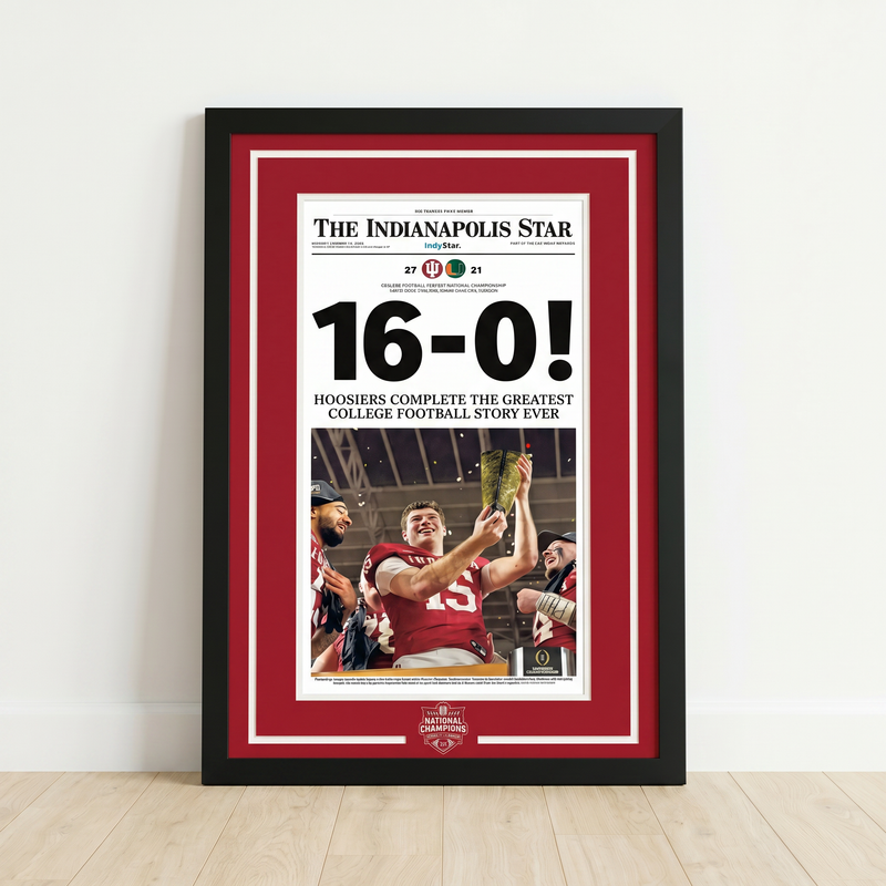 24 x 36 Indiana University National Championship Art Print (16-0)