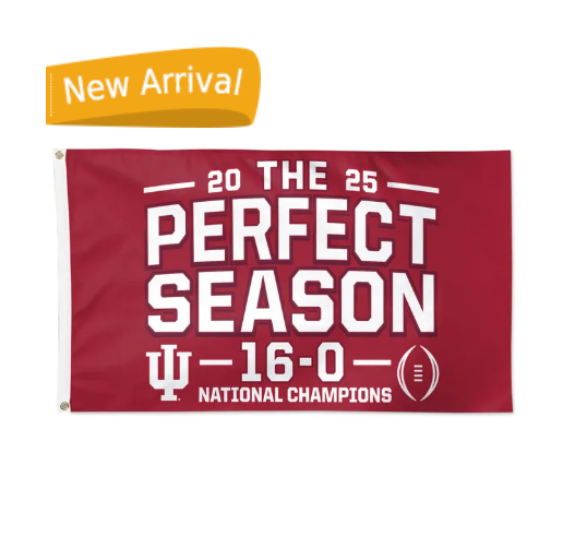 Indiana University Hoosiers Football 2025 National Champions 3 x 5 Flag