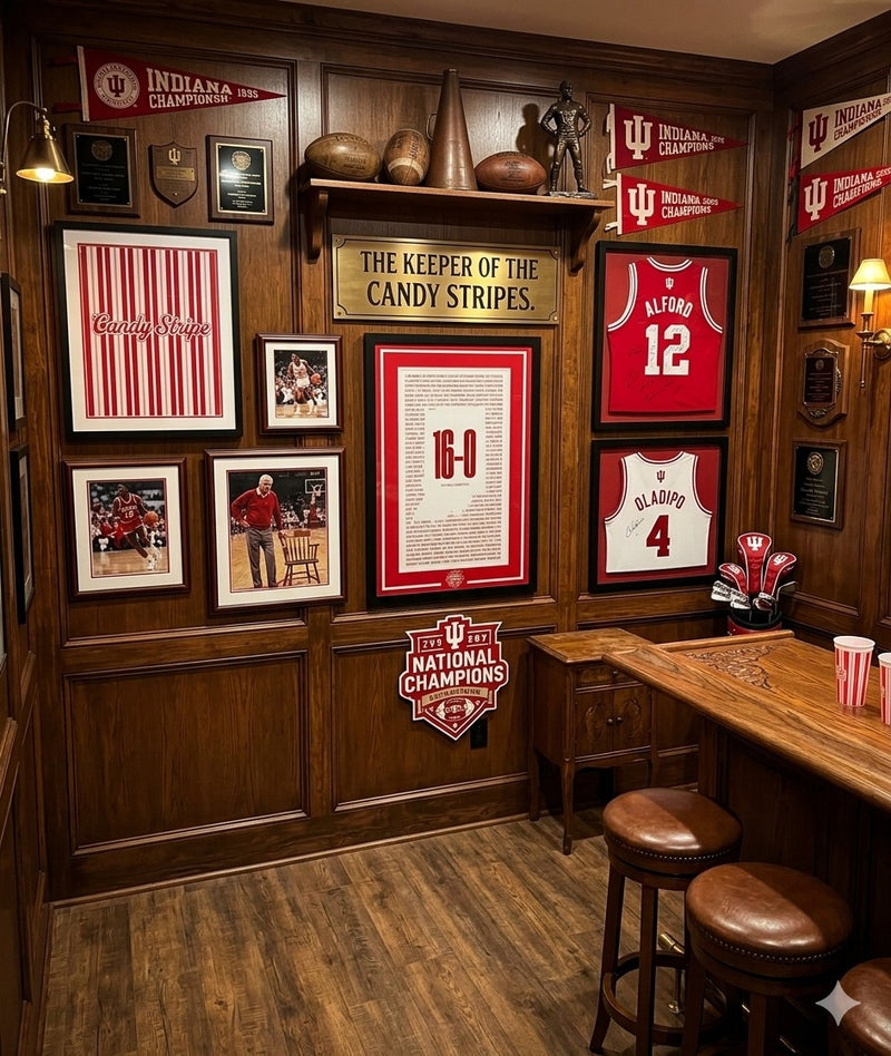 24 x 36 Indiana University National Championship Art Print (Map)