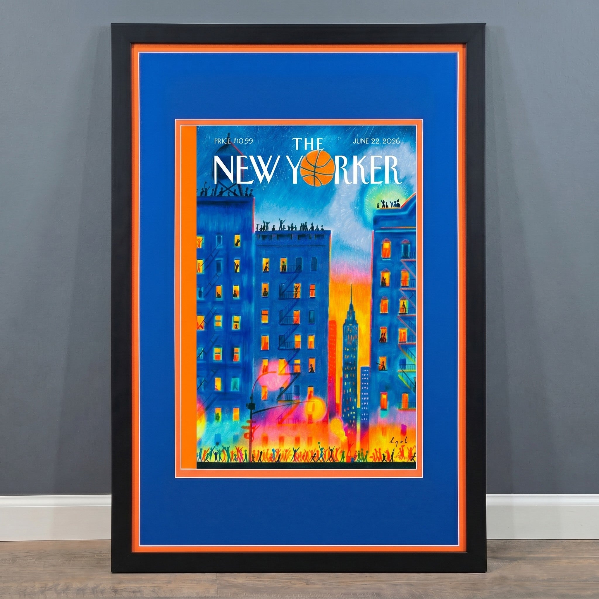 New Yorker NYC Championship Celebration Framed Art Print | ManCave