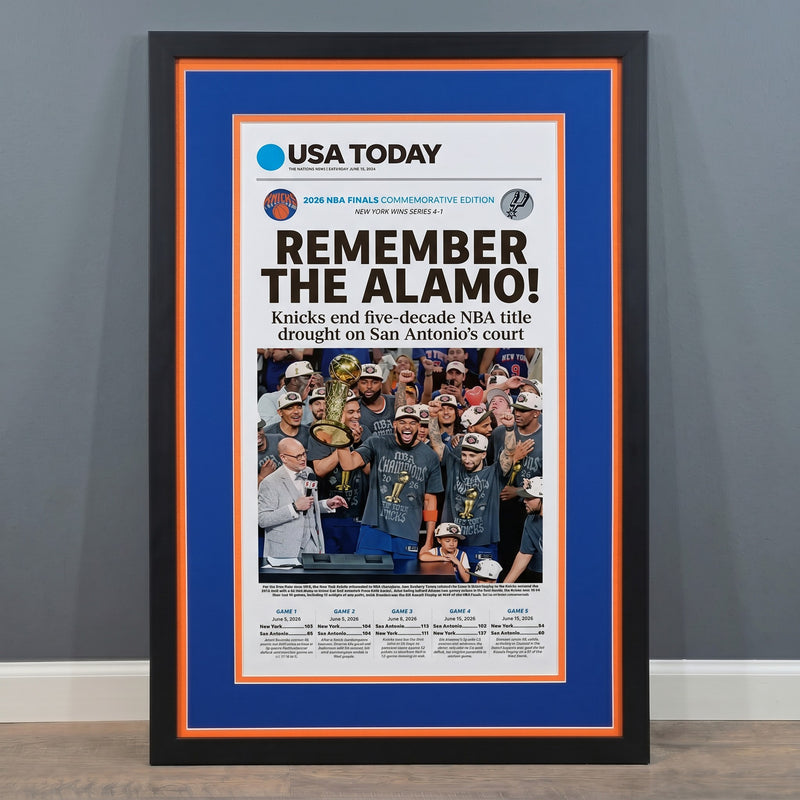 USA Today — "Remember the Alamo!" 2026 NBA Finals Commemorative Edition | Framed Art Print