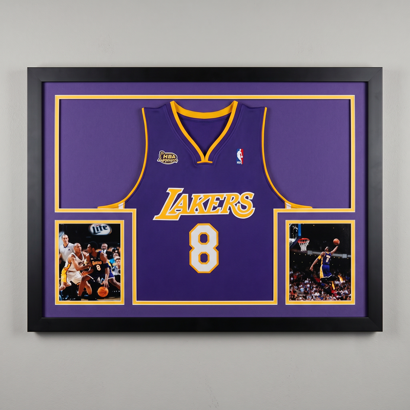 Framed Gold Kobe Bryant #8 Lakers Jersey (UNSIGNED)