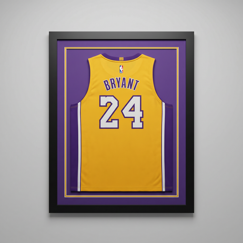 Framed Gold Kobe Bryant #24 Lakers Jersey (UNSIGNED)