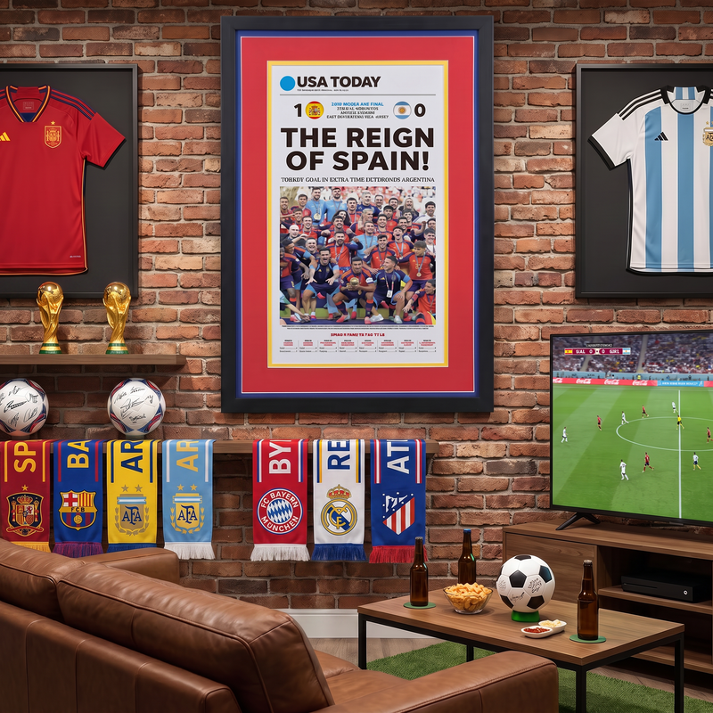 Spain 2026 World Cup Champions USA TODAY Front Page Wall Art