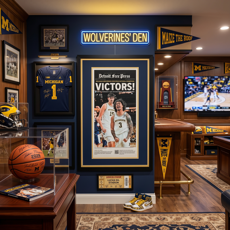 24 x 36 Michigan University National Championship Art Print (Victors!)