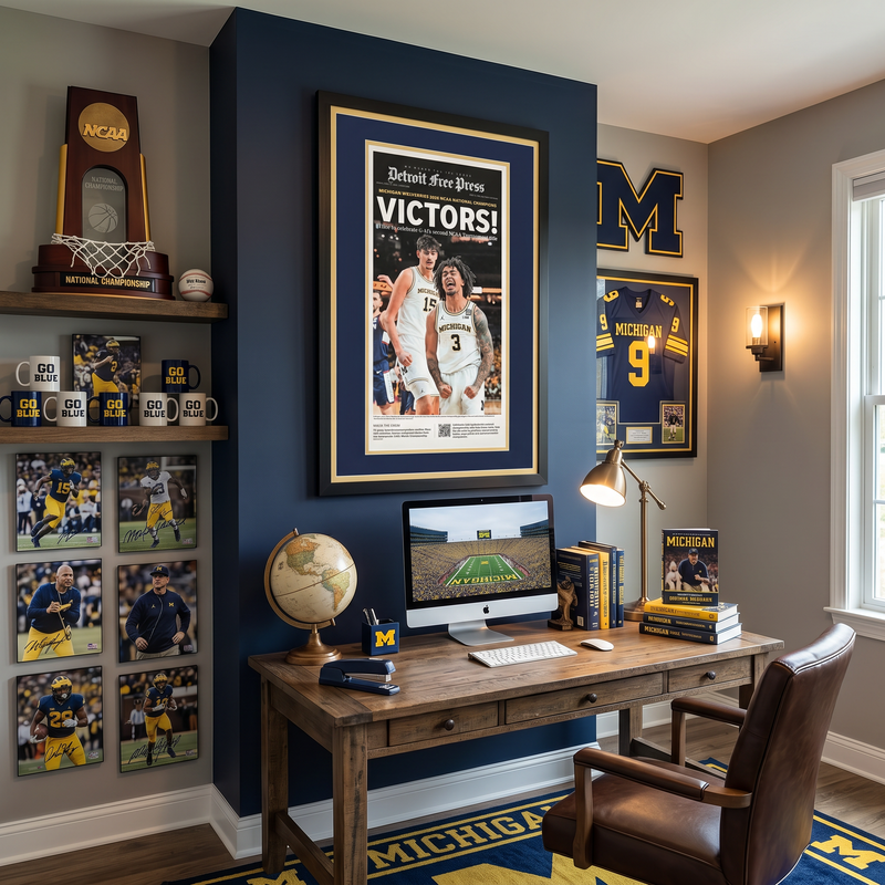 24 x 36 Michigan University National Championship Art Print (Victors!)