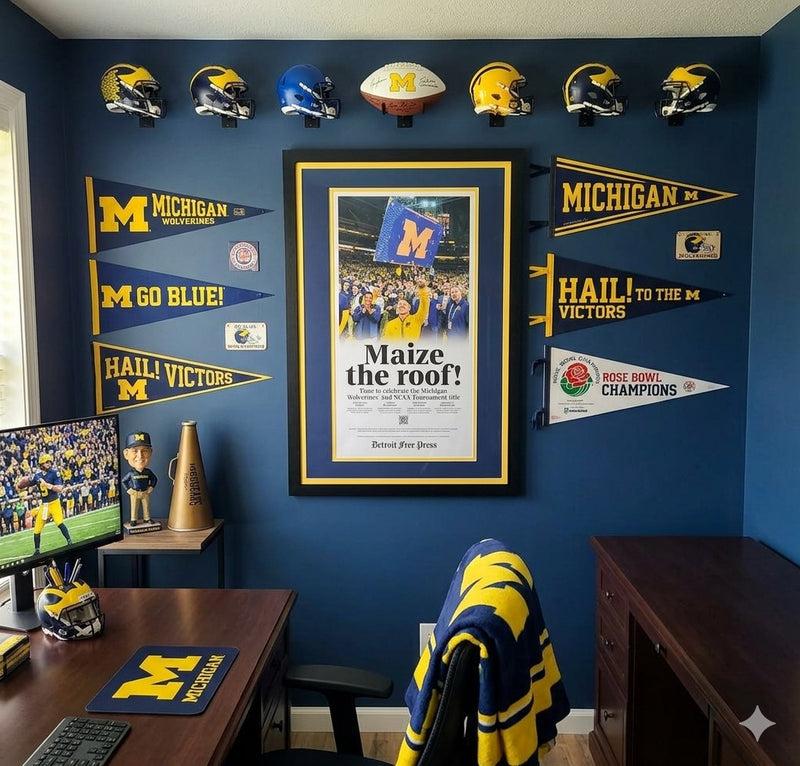 24 x 36 Michigan University National Championship Art Print (Maze)