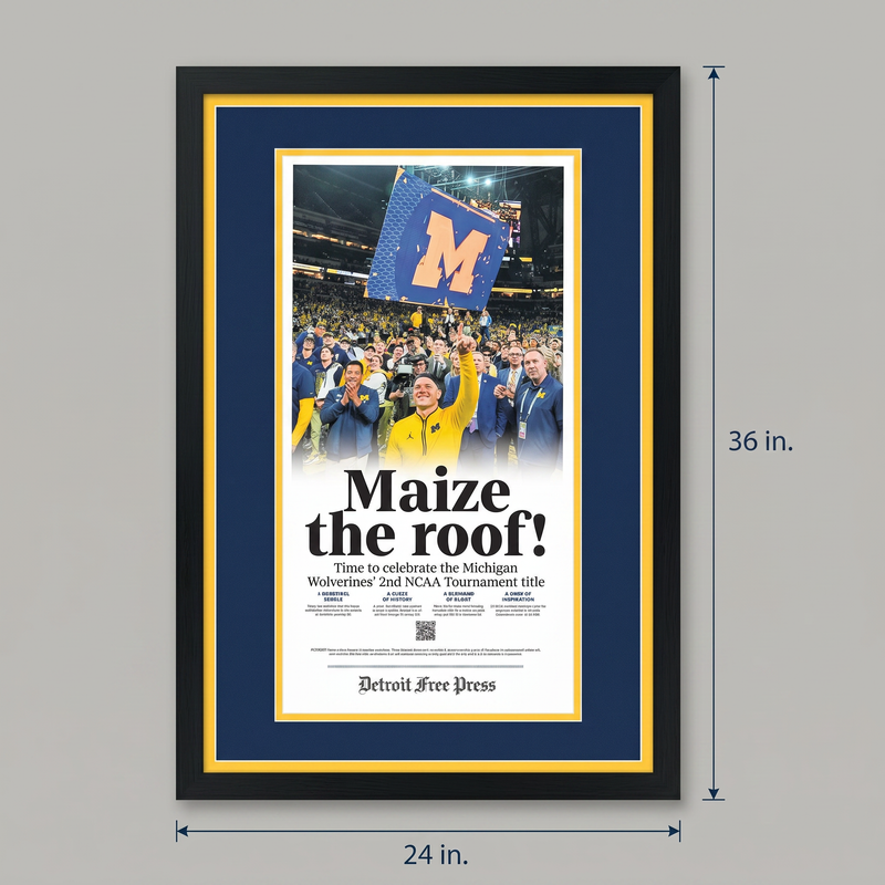 24 x 36 Michigan University National Championship Art Print (Maze)