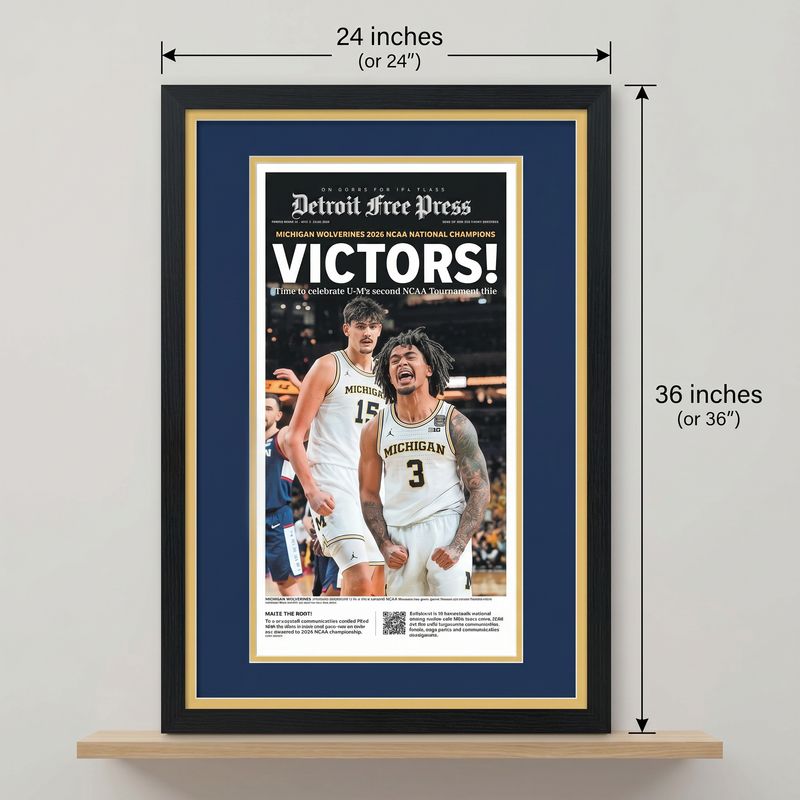 24 x 36 Michigan University National Championship Art Print (Victors!)