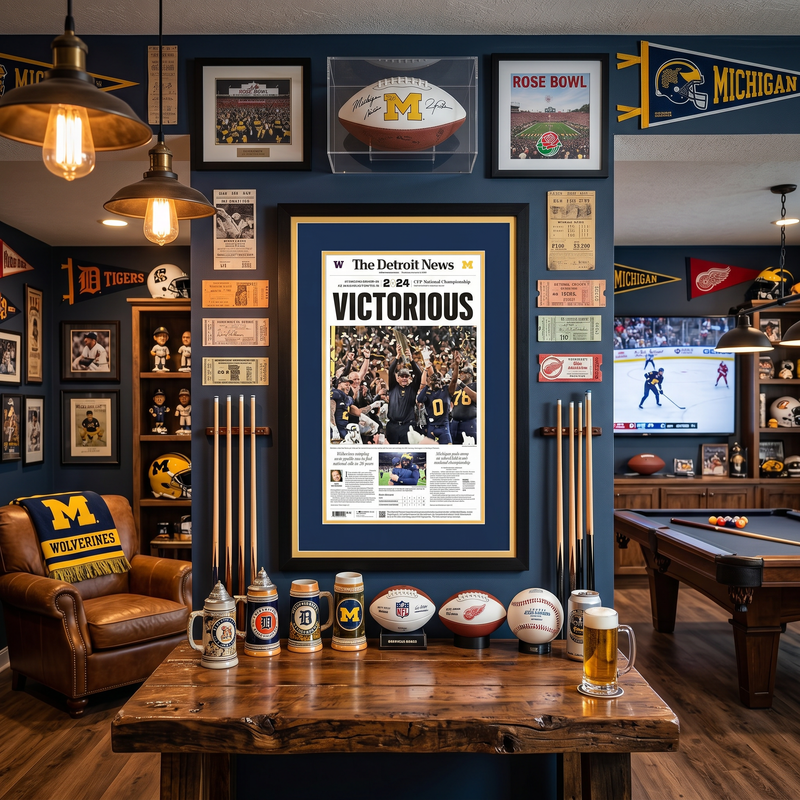 24 x 36 Michigan University National Championship Art Print (Victorious)