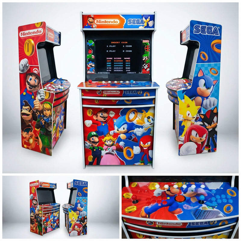 Nintendo Vs Sega themed arcade cabinet
