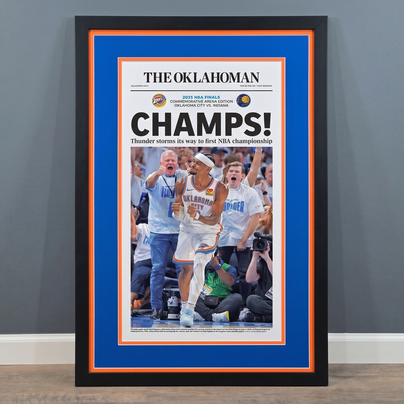 24 x 36 Oklahoma City Thunder 24/25 Championship Art Print (Champs!)