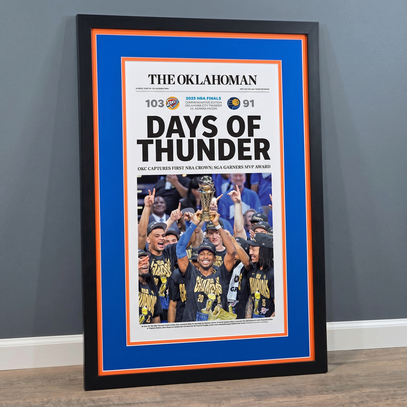 24 x 36 Oklahoma City Thunder 24/25 Championship Art Print (Thunder)
