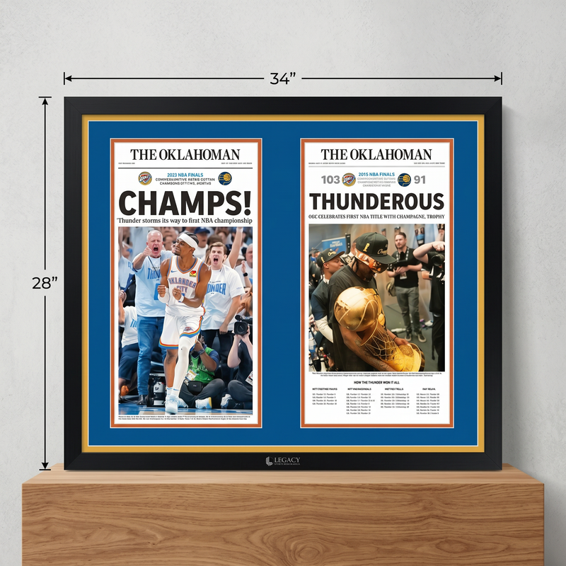 28 x 34 Oklahoma City Thunder NBA Championship Double Art Print